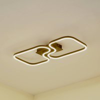 Lucande Plafonnier LED Amiya, 64 cm, noir, aluminium