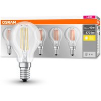 OSRAM LED bulb E14 P40 4W filament 827 470lm 5x