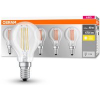 OSRAM LED-lampa E14 P40 4 W filament 827 470 lm