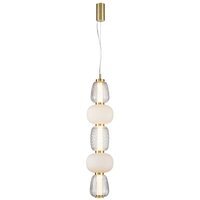 LOOM DESIGN LED hanging light Pearl 5 amber/gold glass height 78 cm