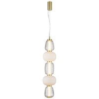 LOOM DESIGN Hänglampa Pearl 5 bärnsten/guldglas höjd 78cm