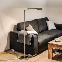 Knapstein Danuta adjustable LED floor lamp, matt nickel