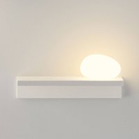 Vibia LED wall light Suite, stone on the right, white, 14 cm