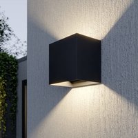 Lucande LED-utomhusvägglampa Evie, 14 cm, antracit, upp/ner