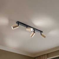 SIGMA Spot pour plafond Zoom, à 4 lampes, noir/doré