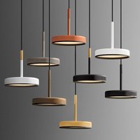 OLEV LED hanging light OVERFLY, titanium, Ø 15 cm, metal, 927 dimmable