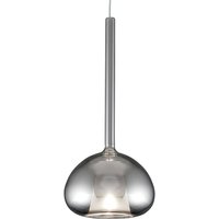 Glas-Hängeleuchte Beba, 1-flammig in Chrom