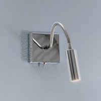 Argon Vägglampa Ojos, krom, läslampa, justerbar, 33 cm, G9