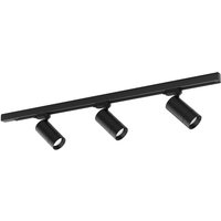 Molto Luce LED three-circuit track lighting system Moove, black, 3-bulb
