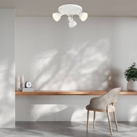 Argon Taklampa Trogir, beige, 3 lampor, stål, Ø 30 cm