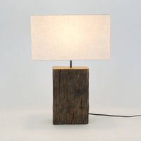 Holländer Montecristo table lamp, wood-coloured/beige, height 59 cm, wood