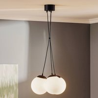 Eko-Light Hänglampa Lima Opalglas svart 3 lampor Bundle