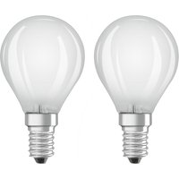 OSRAM golf ball LED bulb E14 4 W warm white 2-pack