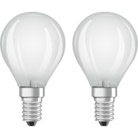 OSRAM LED-dropplampa E14 4W varmvit 2-pack