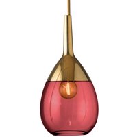 EBB & FLOW Lute S suspension dorée, rouge rubis