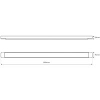 Milagro Lighting Plafonnier LED Batten, longueur 90 cm, aluminium, blanc, 4 000 K