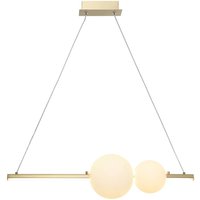 LED-Hängelampe 22108, gold, Länge 62 cm, Metall/Glas dimmbar