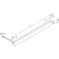 Hera Lampe sous meuble LED Top-Stick FMK, 3.000K, 90cm