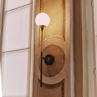 Stilnovo vägglampa Galassia, bredd 14 cm, guldfärgad