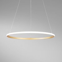 Luce Ambiente Design LED-pendellampa Axis, Ø 60 cm, guldfärgad, metall, CCT