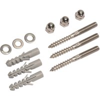 SLV Jeu de vis I-Ring, gris, acier inoxydable, longueur 8 cm