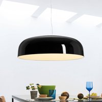 Oluce LED pendant light Canopy, Ø 90 cm, black, aluminium
