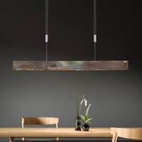 Quitani LED hanging light Malu, gold oxidised, length 100 cm