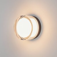 SLV LED wall light Cyft, black, aluminium, Ø 13.2 cm, CCT