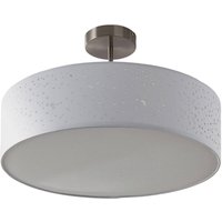 Lindby Deckenlampe Umma, Abstand, weiß, Stoff, Ø 50 cm, E27
