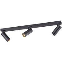 Deckenstrahler RIK, schwarz, 3-flg., 89 cm, Metall, GU10-LED