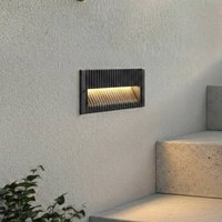 Lucande LED recessed wall light Tavion, 25 cm, anthracite, IP65