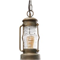 Moretti Luce Antiko pendant light in lantern shape, seawater resistant
