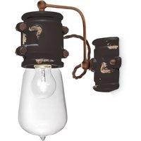 Ferroluce Vintage-vägglampa C1523, svart