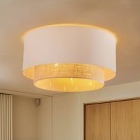 Duolla Taklampa Boho, Ø 60 cm, ecru/jute