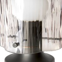 Gubi table lamp Seine, antique brass, smoke grey glass