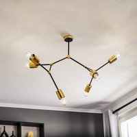 EMIBIG LIGHTING Code ceiling light, 6-bulb, black