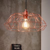 EGLO Hänglampa Carlton 2 gallerskärm koppar Ø 45,5 cm