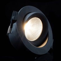 The Light Group SLC One 360° LED recessed light black 3,000K