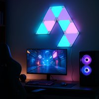 Calex Smart LED wall light TRIANGLES, 9-piece, RGBW, dimmable