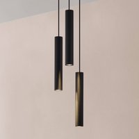 Lindby pendant light Joffrey, Ø 24 cm, black, 3-bulb, GU10