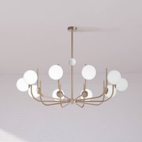 Maytoni Suspension Rendez-vous couleur laiton Ø 116 cm 10 lampes