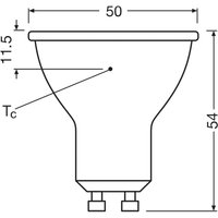 OSRAM LED-lampa Reflektor GU10 6,9W 60° 830 klar