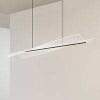 Lucande LED-hänglampa Vellia, svart, längd 112 cm, CCT