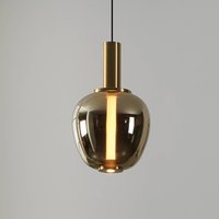 Stars of Light LED hanging light Fruitera gold Ø21cm glass CCT