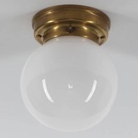 Berliner Messinglampen D99-115 op B ceiling light, opal glass lampshade