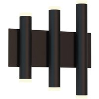 Mantra Iluminación Cala LED-vägglampa, svart, aluminium, 6 ljusuttag