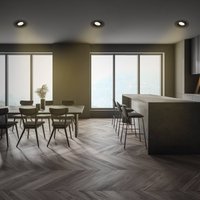 Oprawa wpuszczana LED Desi, czarna, Ø9cm, ściemniana, 3000K