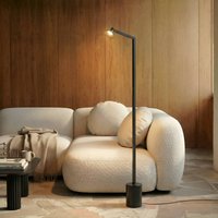 Lucande LED floor lamp Steve, black, 130 cm, dimmable