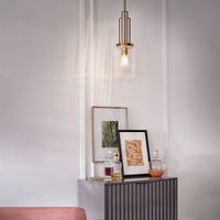 Quintiesse Kimrose pendant light, 1-bulb, brass