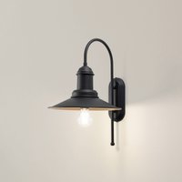 ROYALTECH Lorato wall light, black, height 48 cm, metal, E27